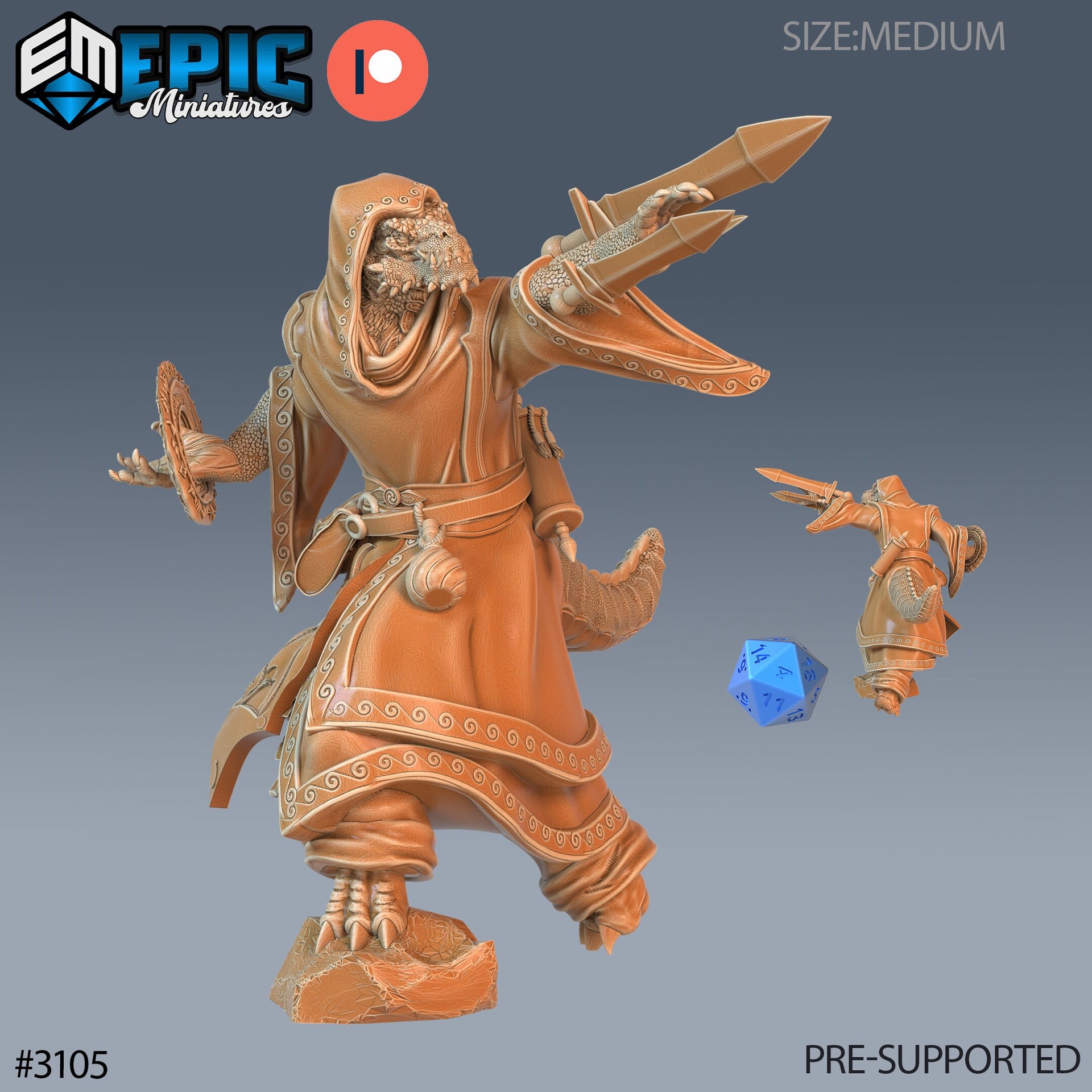 Half Dragon SorcererPlayer Character- Epic Miniatures | 28mm | 32mm | Wizard | Mage