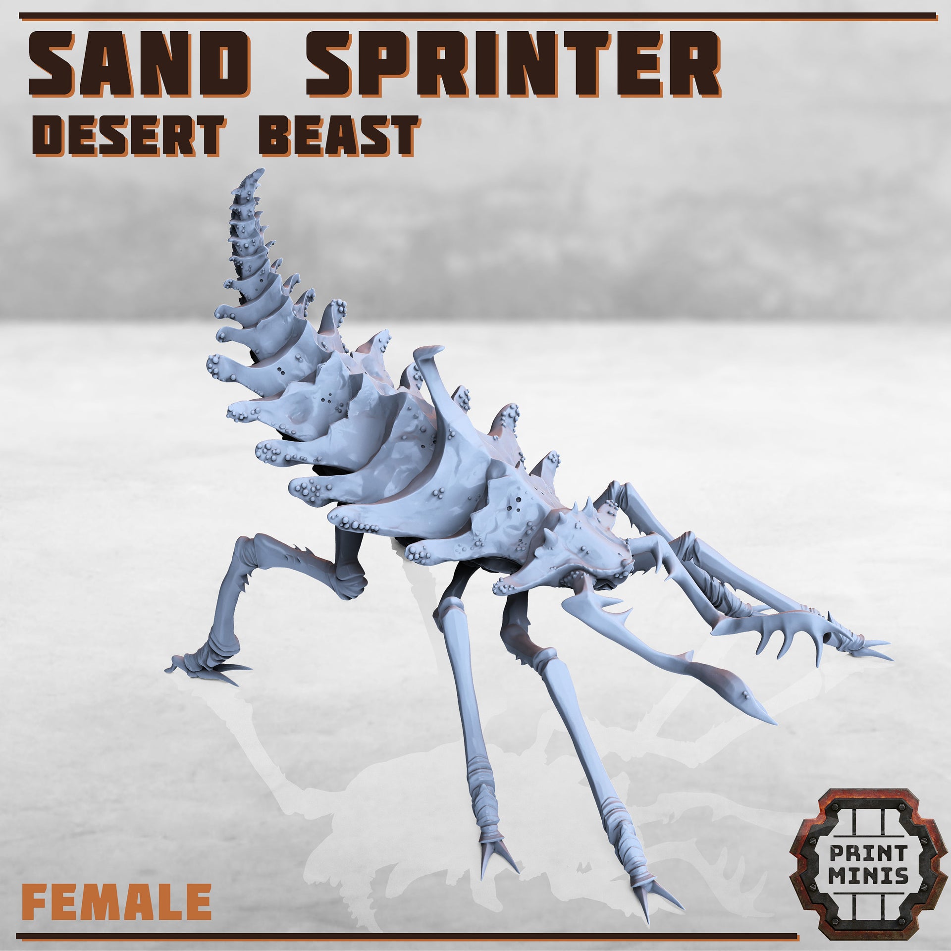 Sand Sprinters, Giant Insect - Print Minis | Sci Fi | Light Infantry | 28mm Heroic | JDemon | Alien | Crab