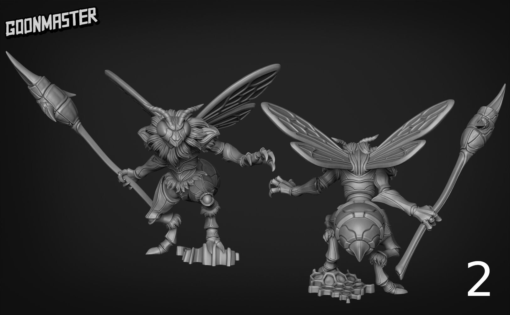 Light Bee - Goonmaster | Miniature | Humble Bee | Wargaming | Roleplaying Games | 32mm | Bug Folk | Wasp | Insect