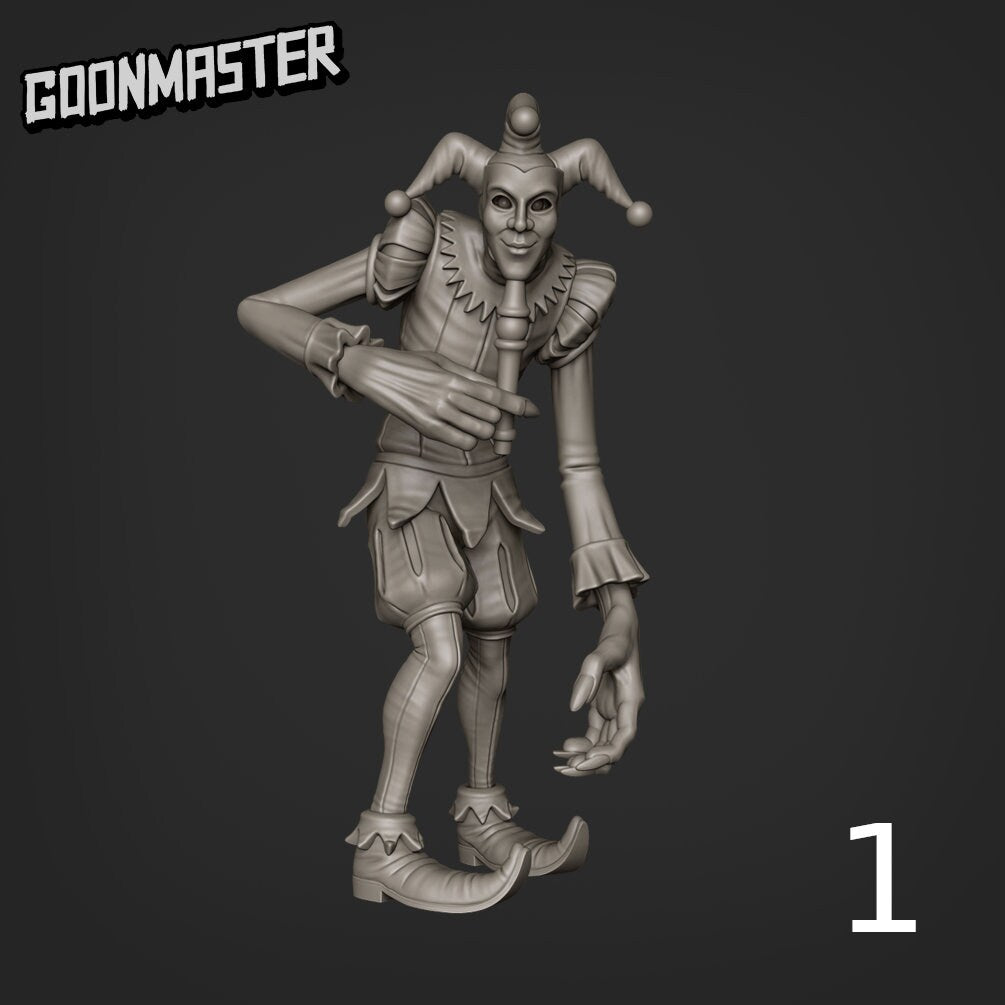Chester The Jester - Goonmaster | Miniature | Spooky Town | Wargaming | Roleplaying Games | 32mm | Zombie | Ghoul | Giant