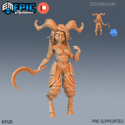 Satyr Girl - Epic Miniatures | 28mm | 32mm | Easter Surprise | Deer | Archer | Druid | Staff | Familiar