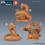 Giant Summoned Snake - Epic Miniatures | Eternal Fungus | 28mm | 32mm | Scholar | Serpent | Eggs