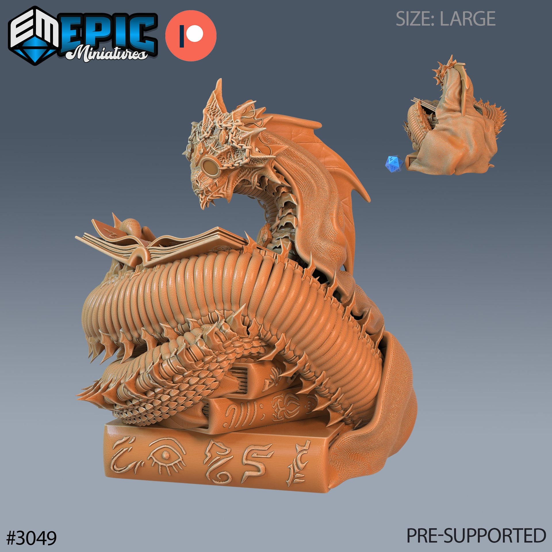 Giant Summoned Snake - Epic Miniatures | Eternal Fungus | 28mm | 32mm | Scholar | Serpent | Eggs