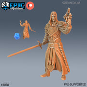 Warlock Player Character- Epic Miniatures | 28mm | 32mm | Wizard | Sorcerer | Paladin |  Pyromancer