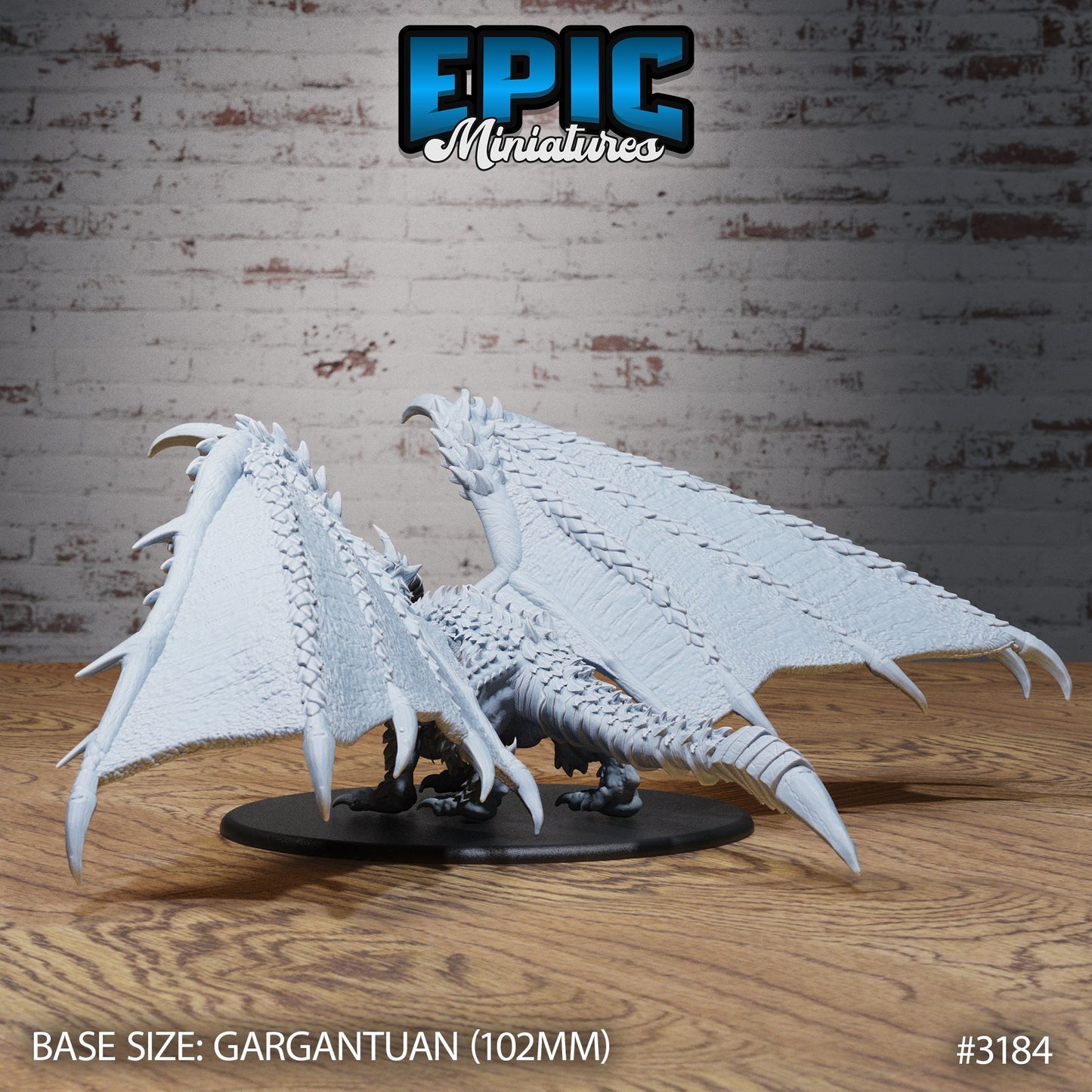 Calamity Dragon- Epic Miniatures | 28mm | 32mm | PC | Black | Ancient | Gargantuan