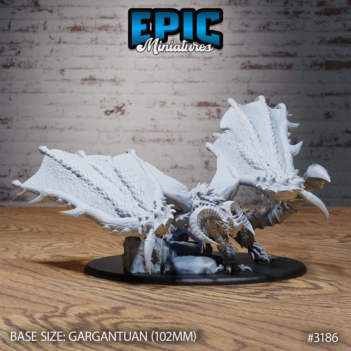Calamity Dragon- Epic Miniatures | 28mm | 32mm | PC | Black | Ancient | Gargantuan