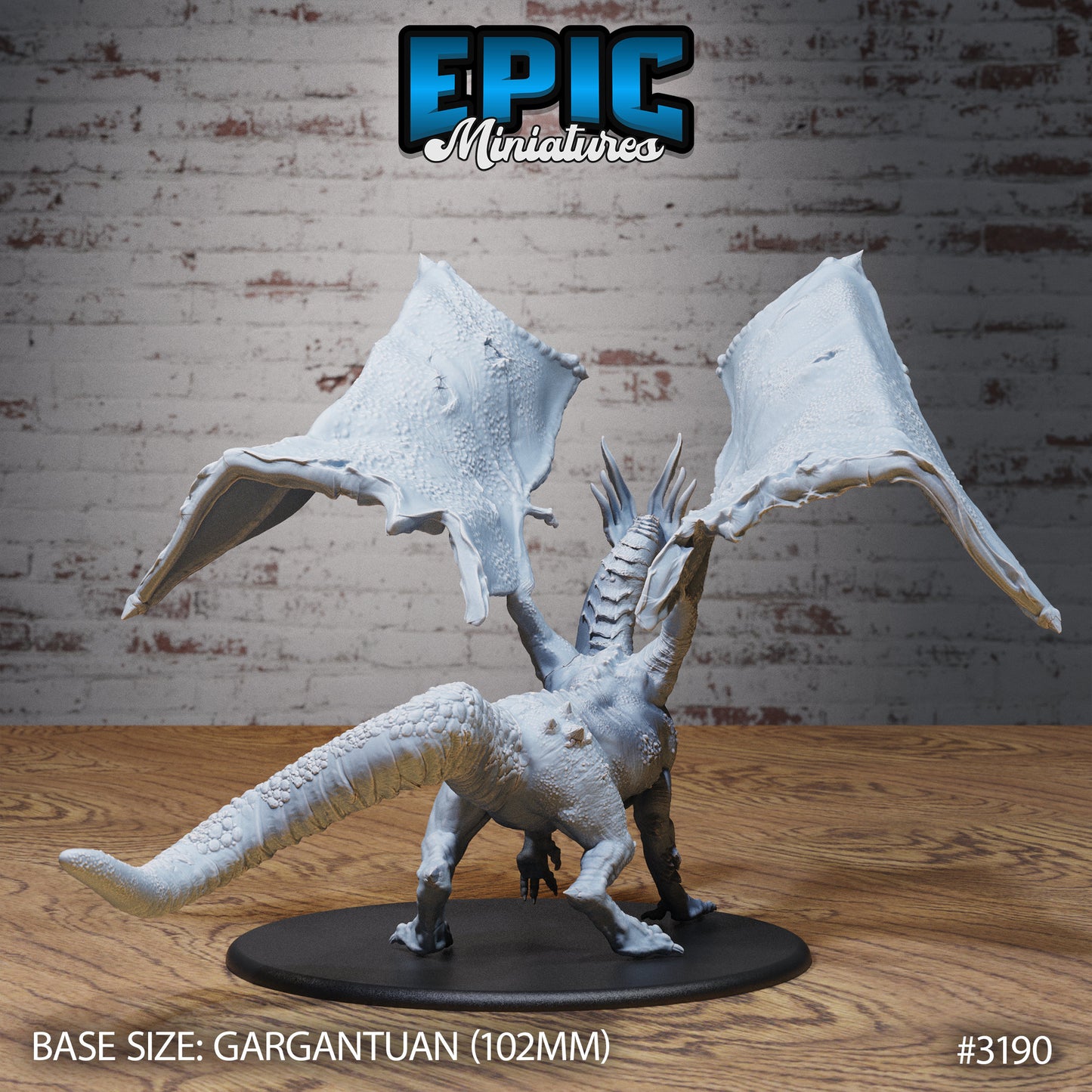 Shadow Dragon- Epic Miniatures | 28mm | 32mm | PC | Black | Ancient | Gargantuan | Night