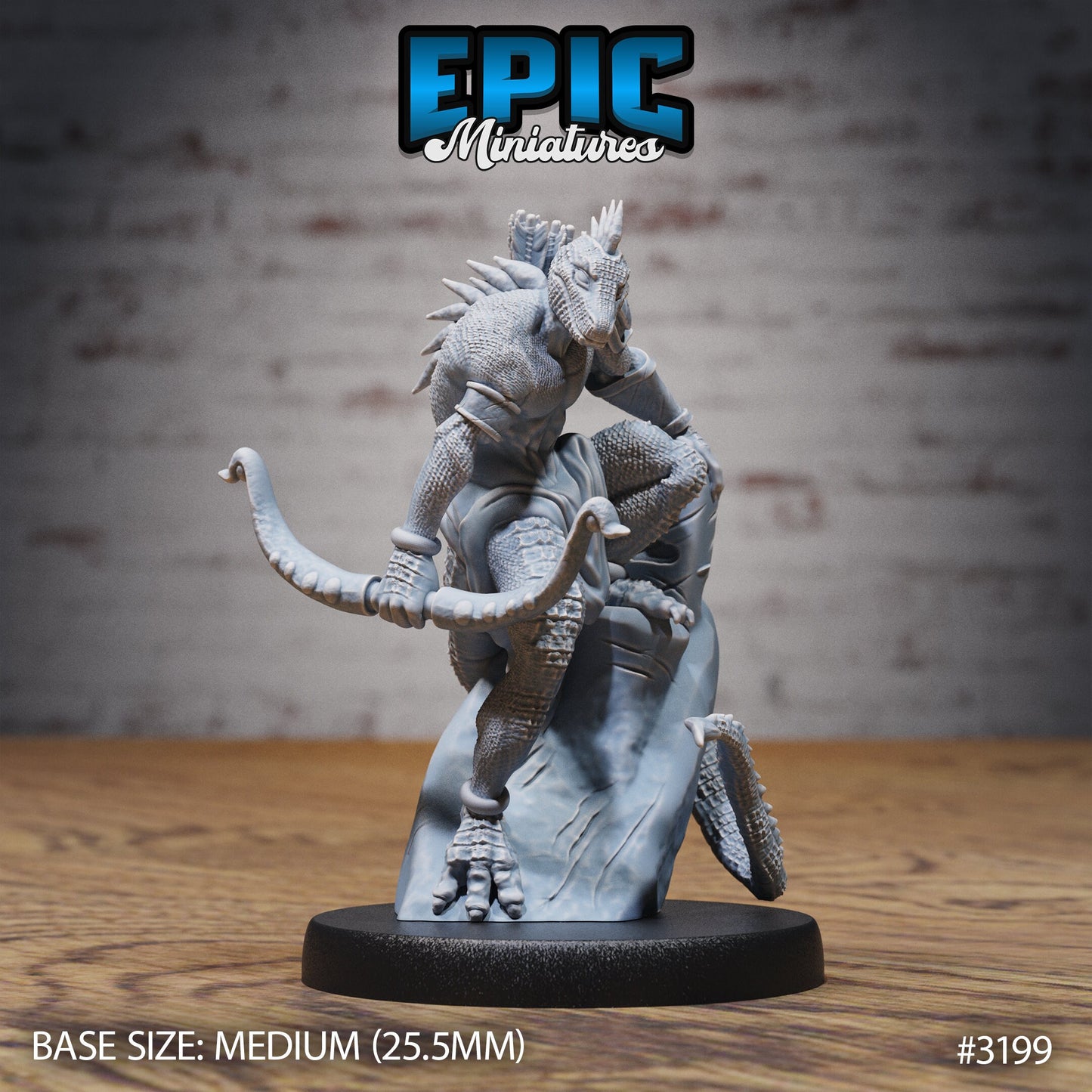 Lizardfolk Human Hunter - Epic Miniatures | 28mm | 32mm | PC | Fighter | Ranger | Assassin | Rogue | bandit