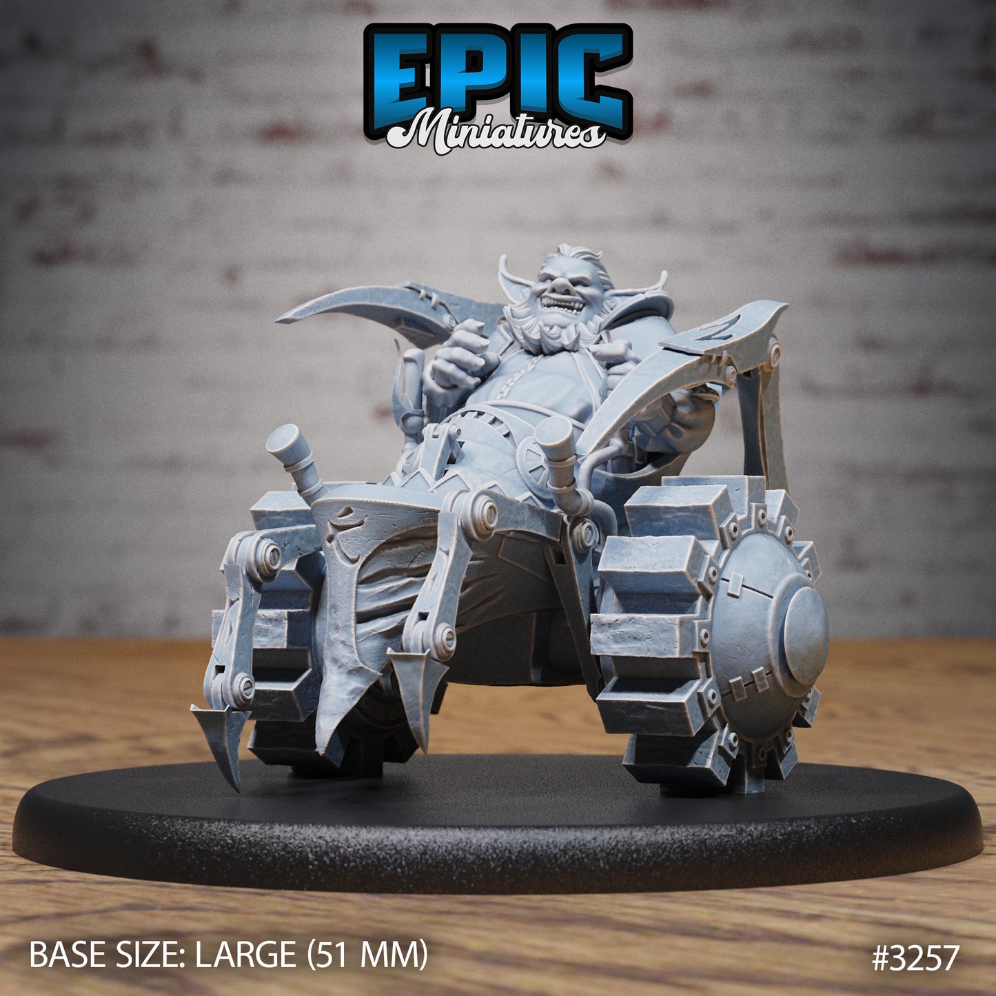 Wheelchair Goblin - Epic Miniatures | Steam Inventions | 28mm | 32mm | Steampunk | Warlord | Racer | Boss