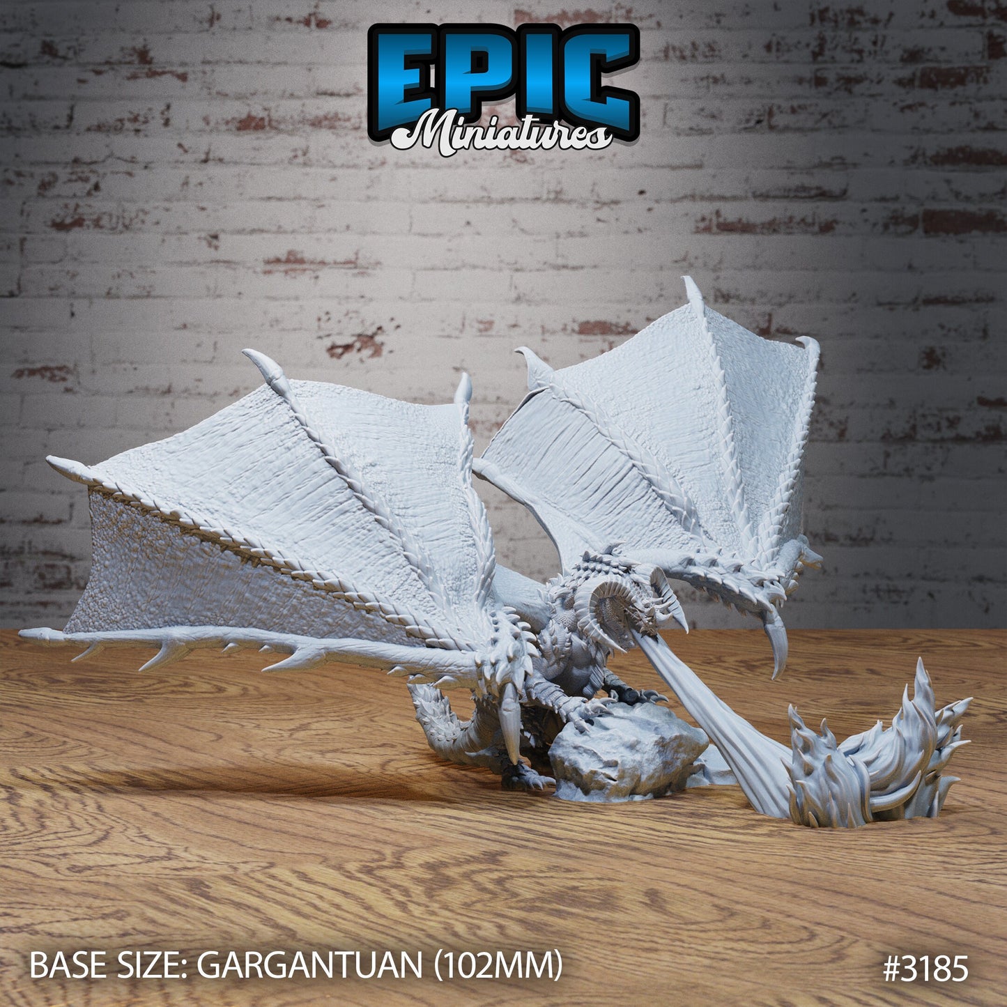 Calamity Dragon- Epic Miniatures | 28mm | 32mm | PC | Black | Ancient | Gargantuan