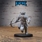 Cursed Captain - Epic Miniatures | 32mm | Pirate Scourge |Commander | General | Cannon | Anchor | Treasure
