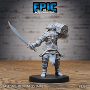 Cursed Captain - Epic Miniatures | 32mm | Pirate Scourge |Commander | General | Cannon | Anchor | Treasure