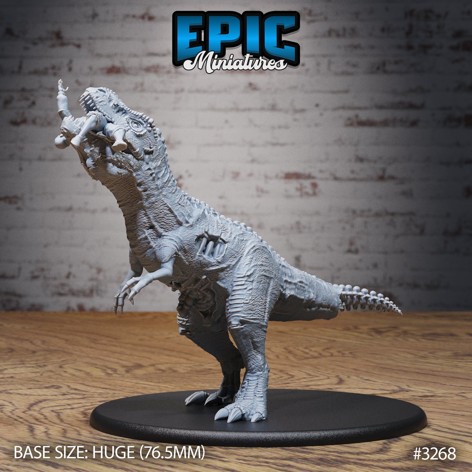 Zombie T-Rex - Epic Miniatures | 32mm | Pirate Scourge | Hue | Dinosaur | Undead | Tyrannosaurus