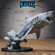 Zombie Shark- Epic Miniatures | 32mm | Pirate Scourge | Prehistoric| Undead | Megalodon