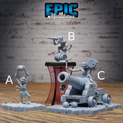 Monkey Cannon Crew - Epic Miniatures | 32mm | Pirate Scourge | Artillery | Chimp | Ape