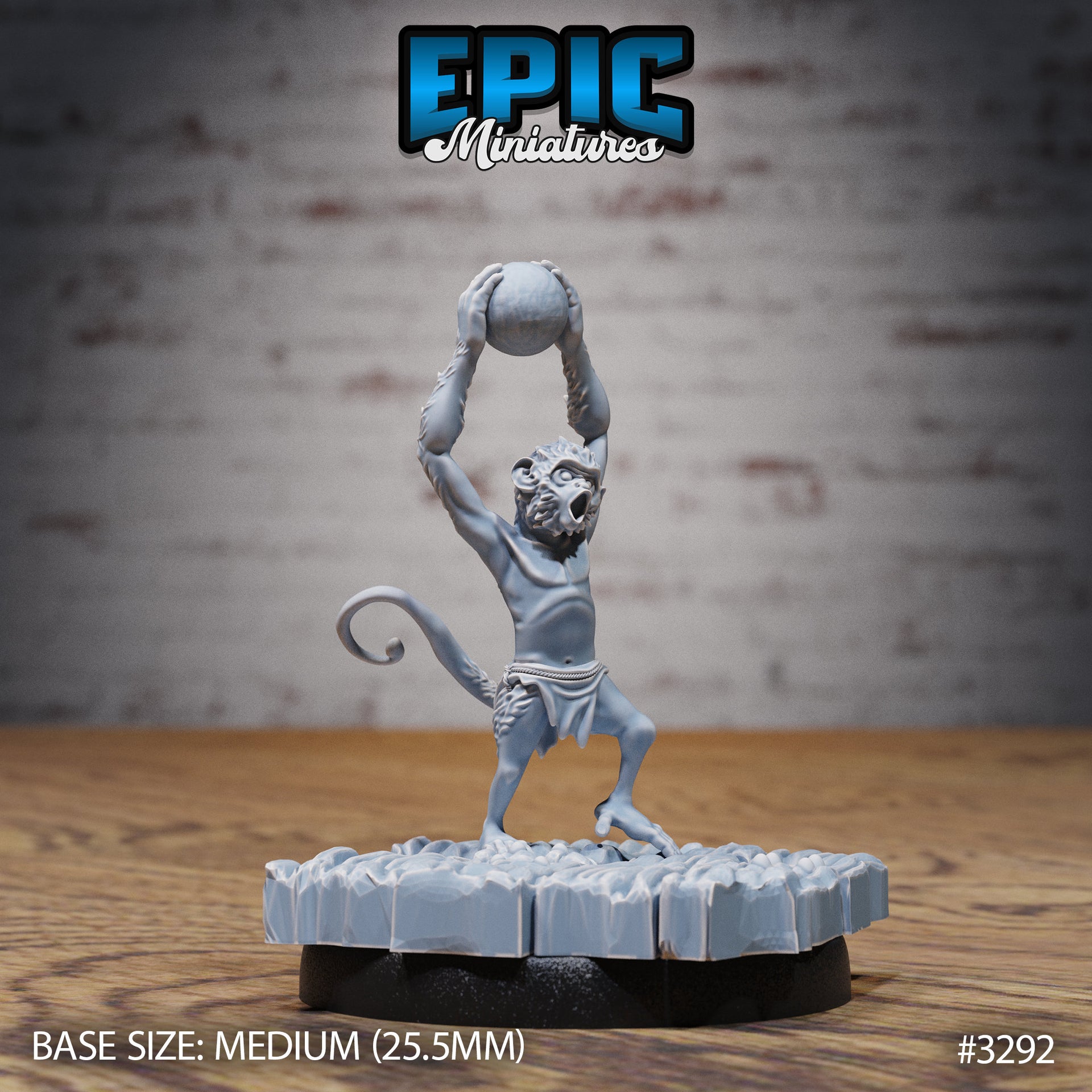 Monkey Cannon Crew - Epic Miniatures | 32mm | Pirate Scourge | Artillery | Chimp | Ape