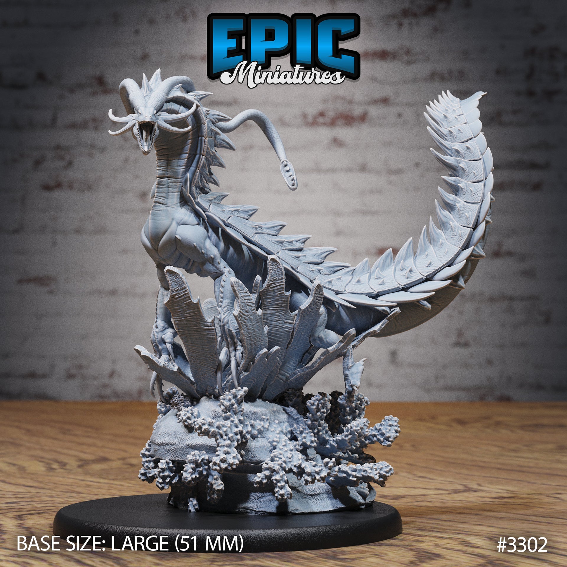 Sea Drake Deity - Epic Miniatures | 32mm | Pirate Scourge | Sea Monster | Dragon