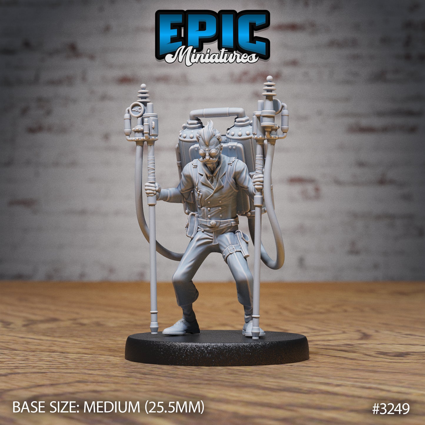 Inventor Joseph - Epic Miniatures | Steam Inventions | 28mm | 32mm | Steampunk | Scientist | Experiment | Tesla