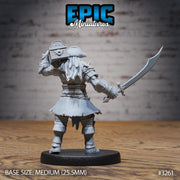 Cursed Captain - Epic Miniatures | 32mm | Pirate Scourge |Commander | General | Cannon | Anchor | Treasure