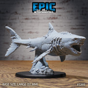 Zombie Shark- Epic Miniatures | 32mm | Pirate Scourge | Prehistoric| Undead | Megalodon