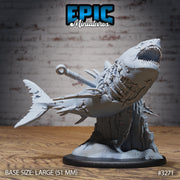 Zombie Shark- Epic Miniatures | 32mm | Pirate Scourge | Prehistoric| Undead | Megalodon