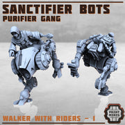 Sanctifier Bot Riders, Scifi Cultists - Print Minis | Sci Fi | Light Infantry | 28mm Heroic | Wasteland | Apocalypse | Imperial | Rogue