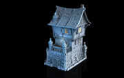 Tombstone Residence - 3DP4U Medieval Town | Miniature | Wargaming | Roleplaying Games | 32mm | House | Playable | Filament | 3d printed