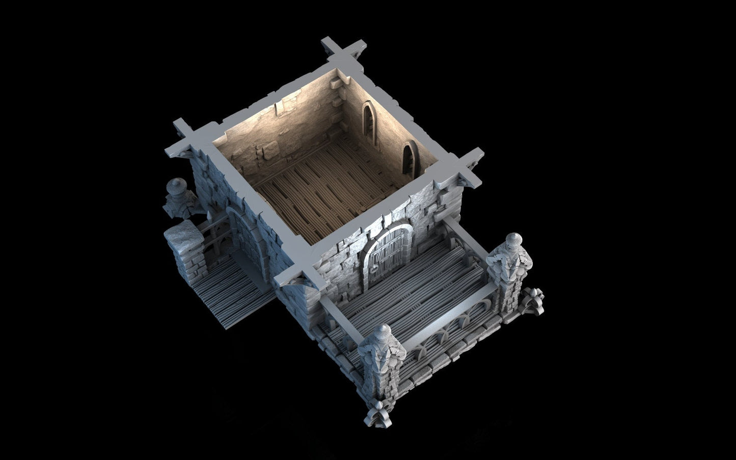 Tombstone Residence - 3DP4U Medieval Town | Miniature | Wargaming | Roleplaying Games | 32mm | House | Playable | Filament | 3d printed