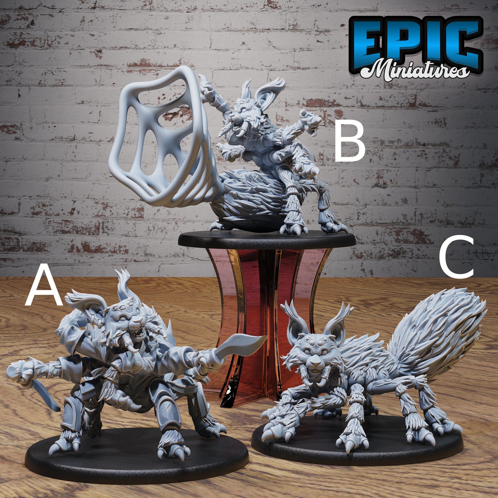 Fluffy Cat Spider- Epic Miniatures | 28mm | 32mm | Alien | Adventurer | Web | Lynx