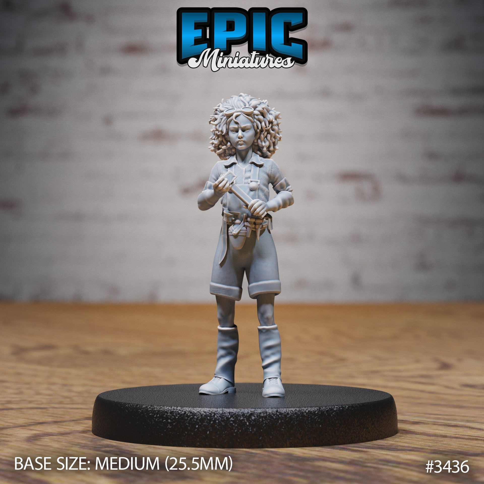 Mining Apprentice - Epic Miniatures | 28mm | 32mm | Fantasy Wild West | Bandit | Cowboy | Miner | Minor | Pickaxe | Lamp
