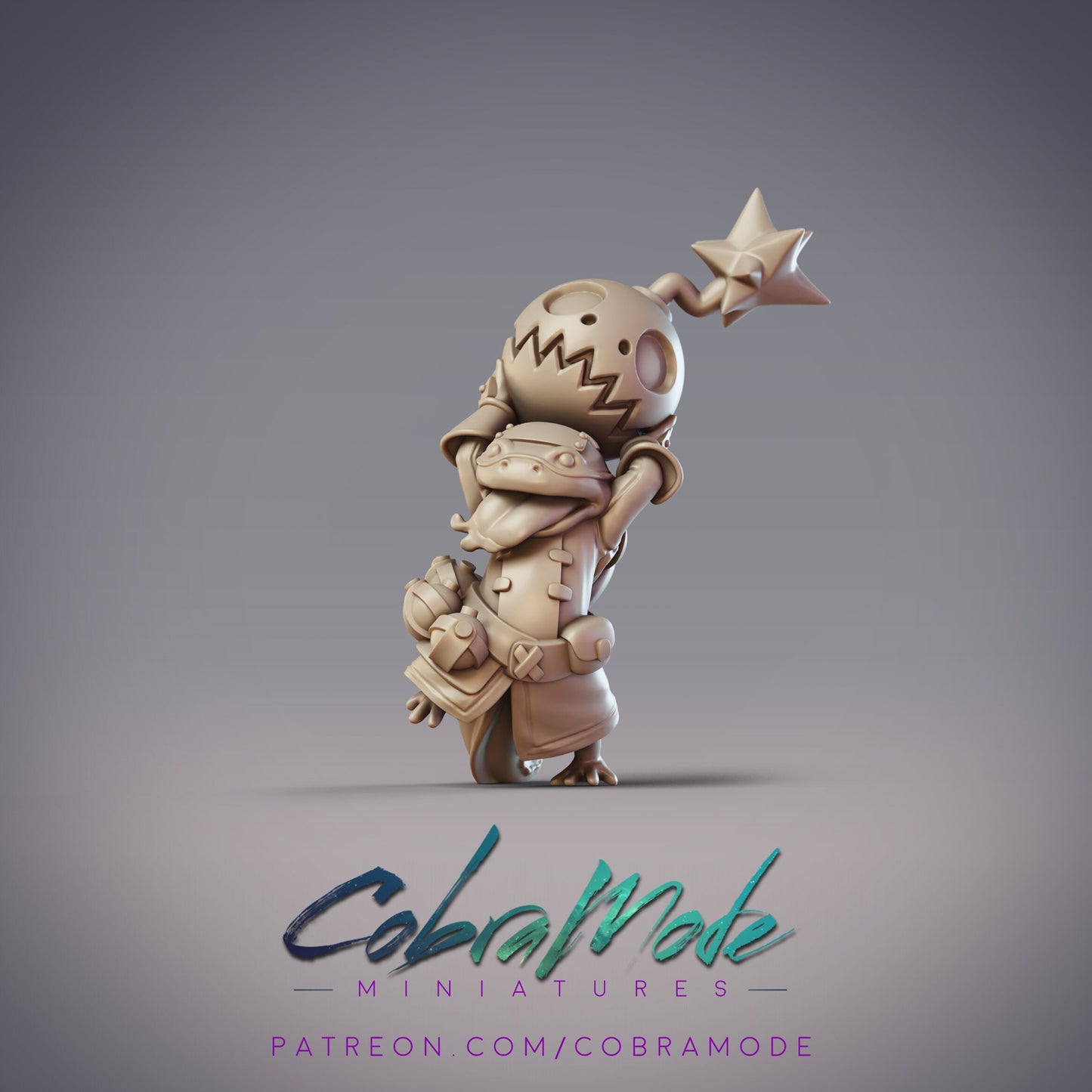 Hanzaki Grenadier Hagure - CobraMode | Miniature | Wargaming | Roleplaying Games | 32mm | Bomber | Axolotl