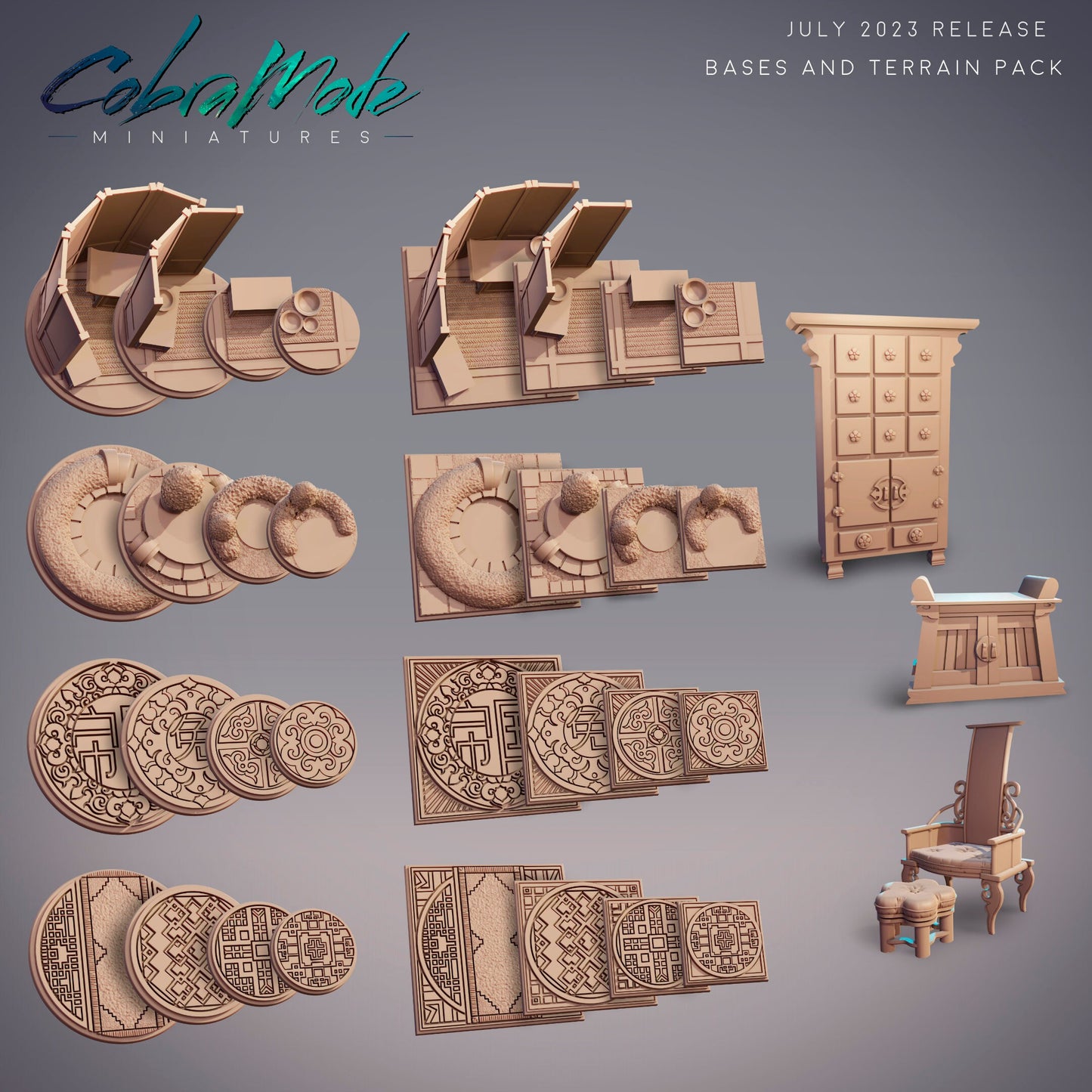 Guanghan Empress Moon Shadow, Rabbit Queen- CobraMode | Miniature | Wargaming | Roleplaying Games | 32mm | Throne