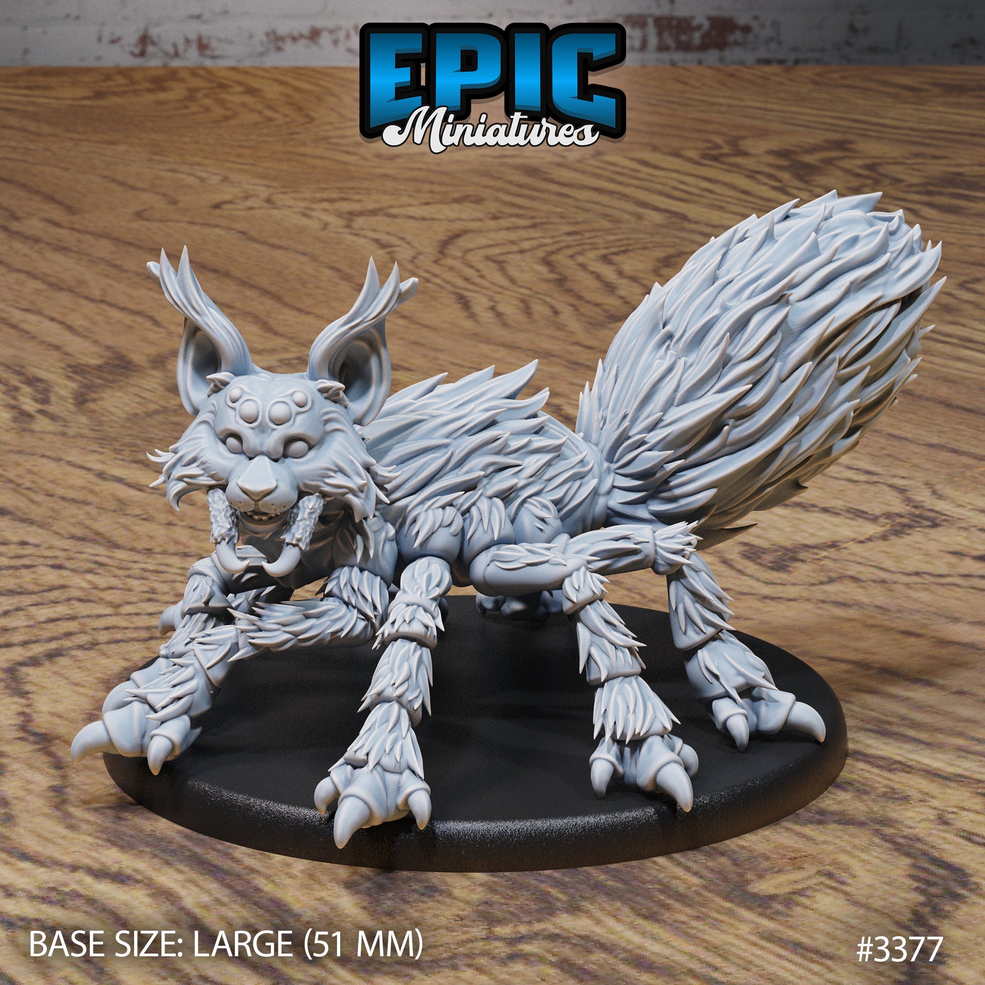 Fluffy Cat Spider- Epic Miniatures | 28mm | 32mm | Alien | Adventurer | Web | Lynx