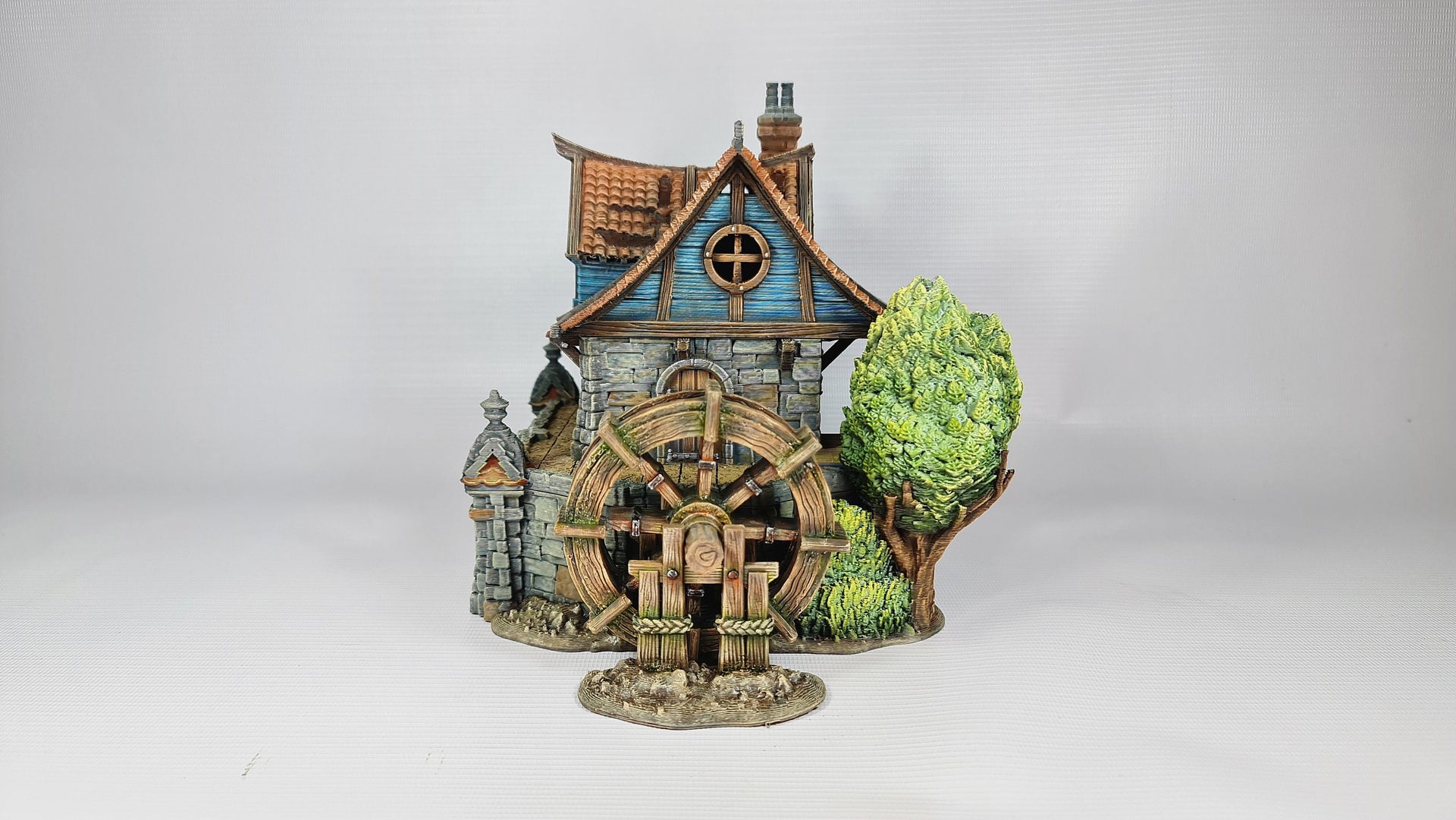 Watermill House - 3DP4U Medieval Town | Miniature | Wargaming | Roleplaying Games | 32mm | Water Wheel | Playable | Filament | 3d printed