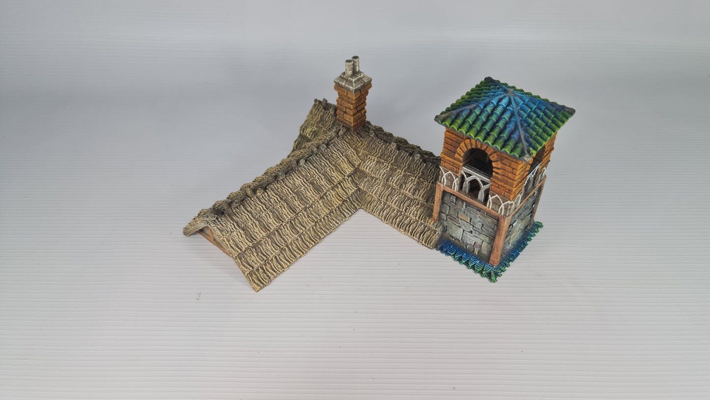 Bell Tower Farm - 3DP4U Medieval Town | Miniature | Wargaming | Roleplaying Games | 32mm | Tavern | Playable | Filament | 3d printed
