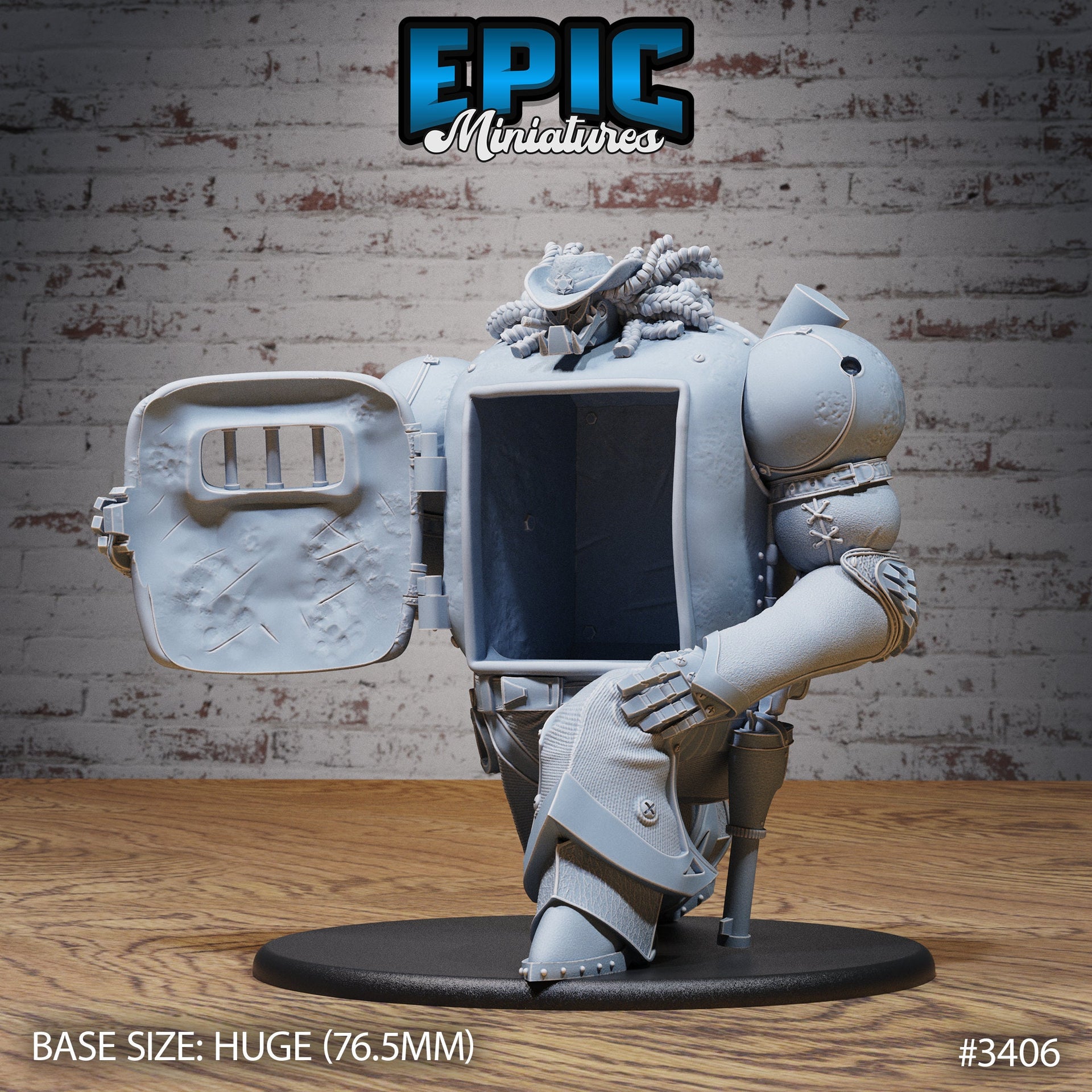 Jail Construct - Epic Miniatures | 28mm | 32mm | Fantasy Wild West | Sheriff | Cowboy | Rifle Sharpshooter | Huge | Mech | Robot