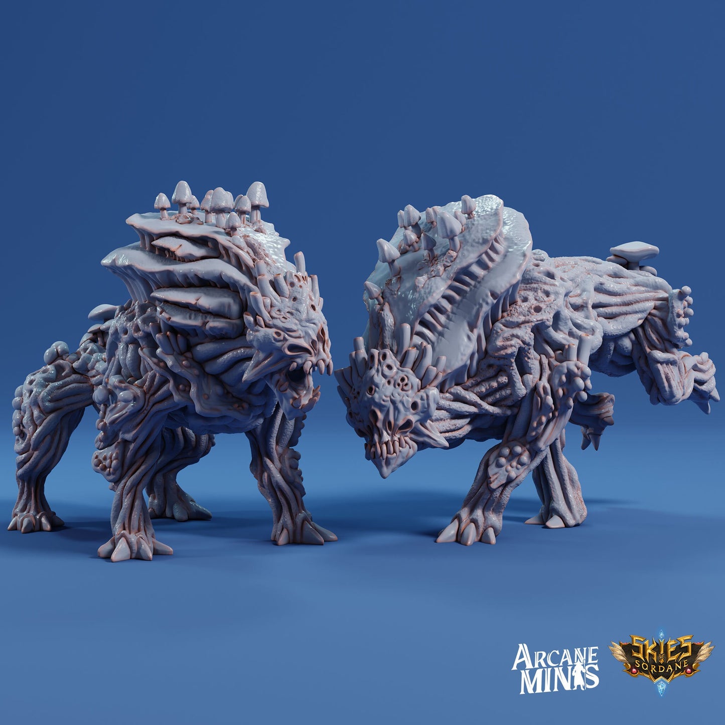 Fungal Hounds - Arcane Minis | 32mm | Junkers Plight | Alien | Mushroom | Demon | Elemental