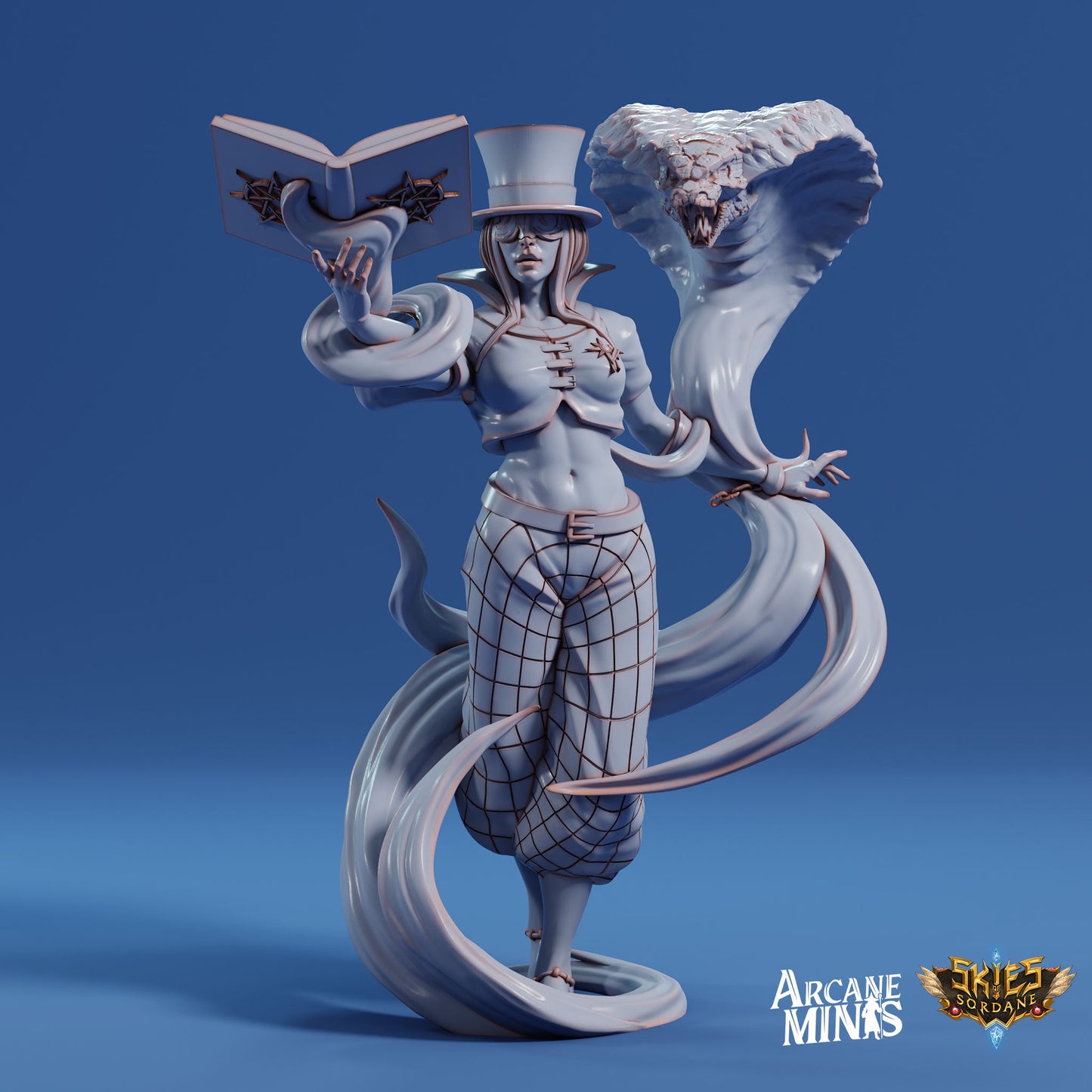 Human Illusionist - Arcane Minis | 32mm | Cirque du Sordane | Performer | Circus | Magician | Summoner | Steampunk | Wizard