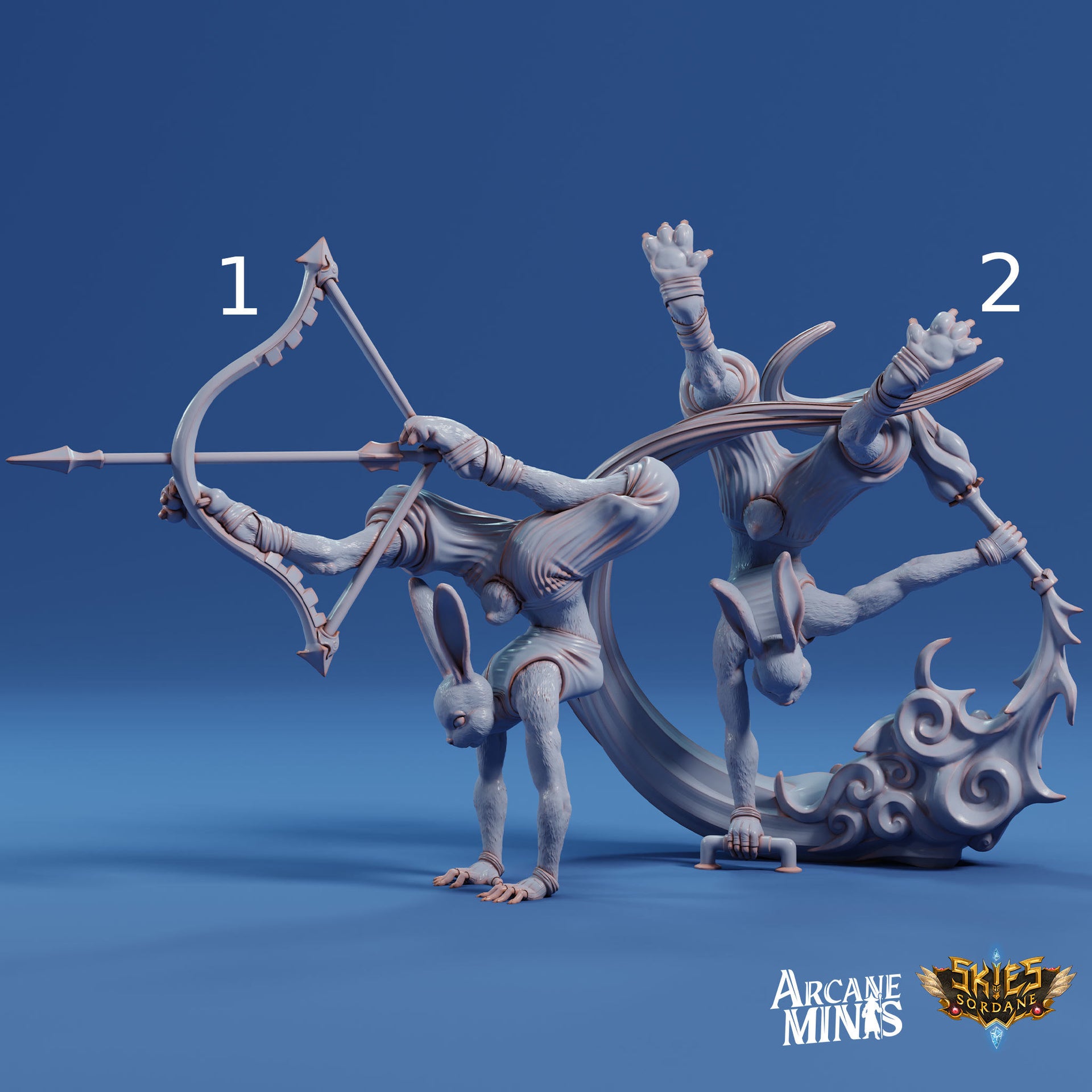 Warrel Acrobat - Arcane Minis | 32mm | Cirque du Sordane | Performer | Circus | Rogue | Rabbit Folk