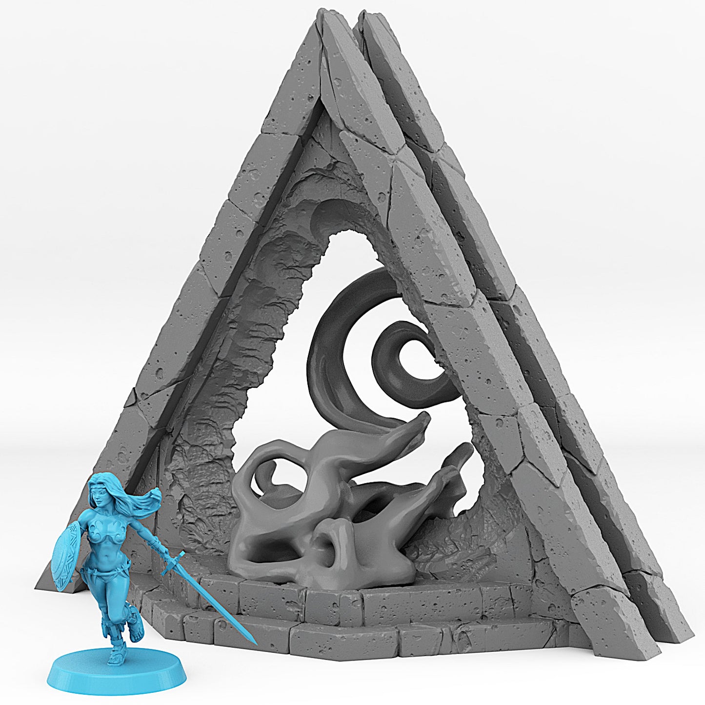 Alien Pyramid Portal and Effect - Print Your Monsters, Fantastic Portals | 32mm | Ancient | Temple | Stone | Crystal