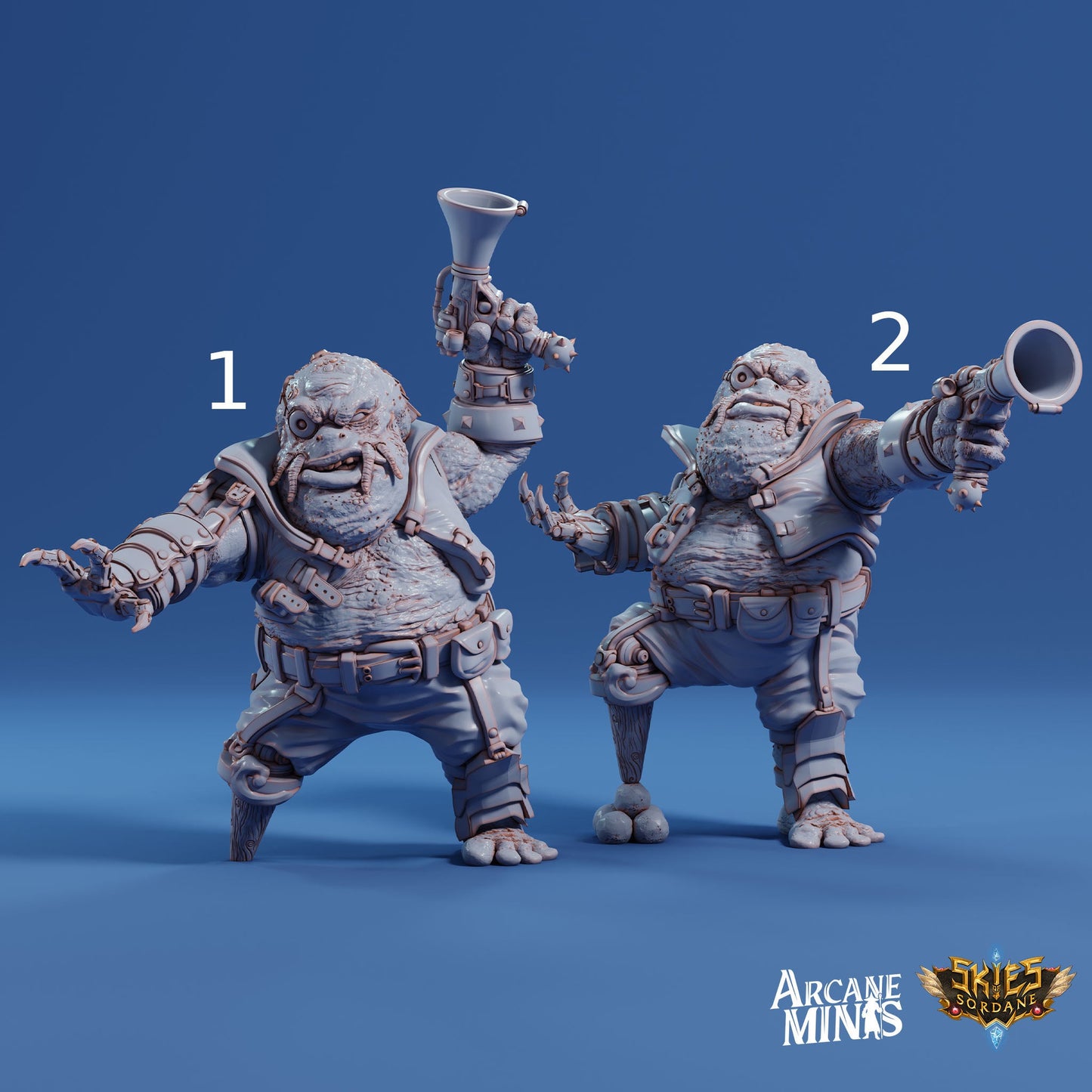 Anoran Barge Captain - Arcane Minis | 32mm | Junkers Plight | Rogue | Bandit | Pirate | Alien