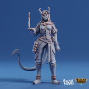 Tiefling Knife Jugglerr - Arcane Minis | 32mm | Cirque du Sordane | Performer | Circus | Rogue | Assassin