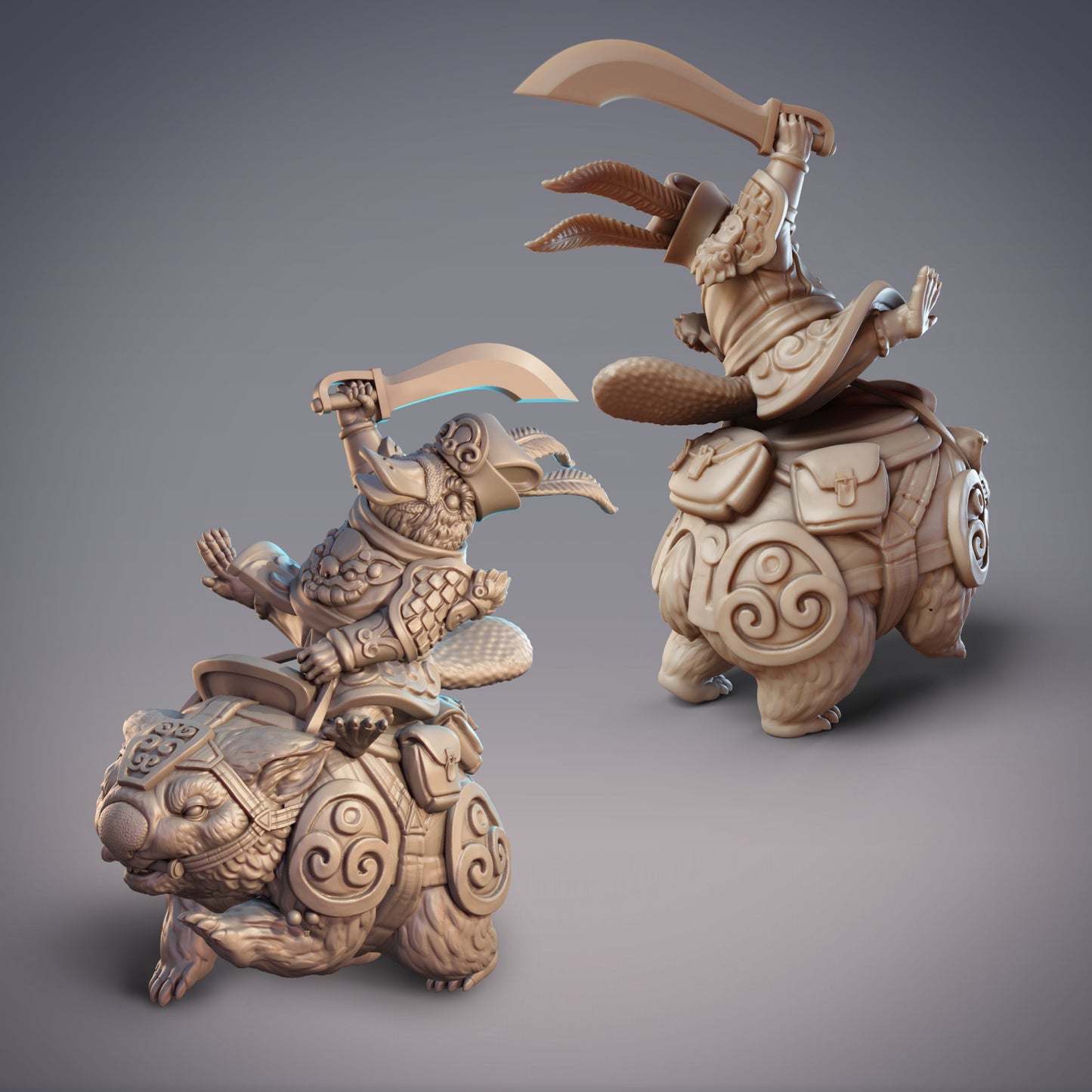 Boonbaburra Cavalry Shenbar, Platypus General - CobraMode | Miniature | Wargaming | Roleplaying Games | 32mm