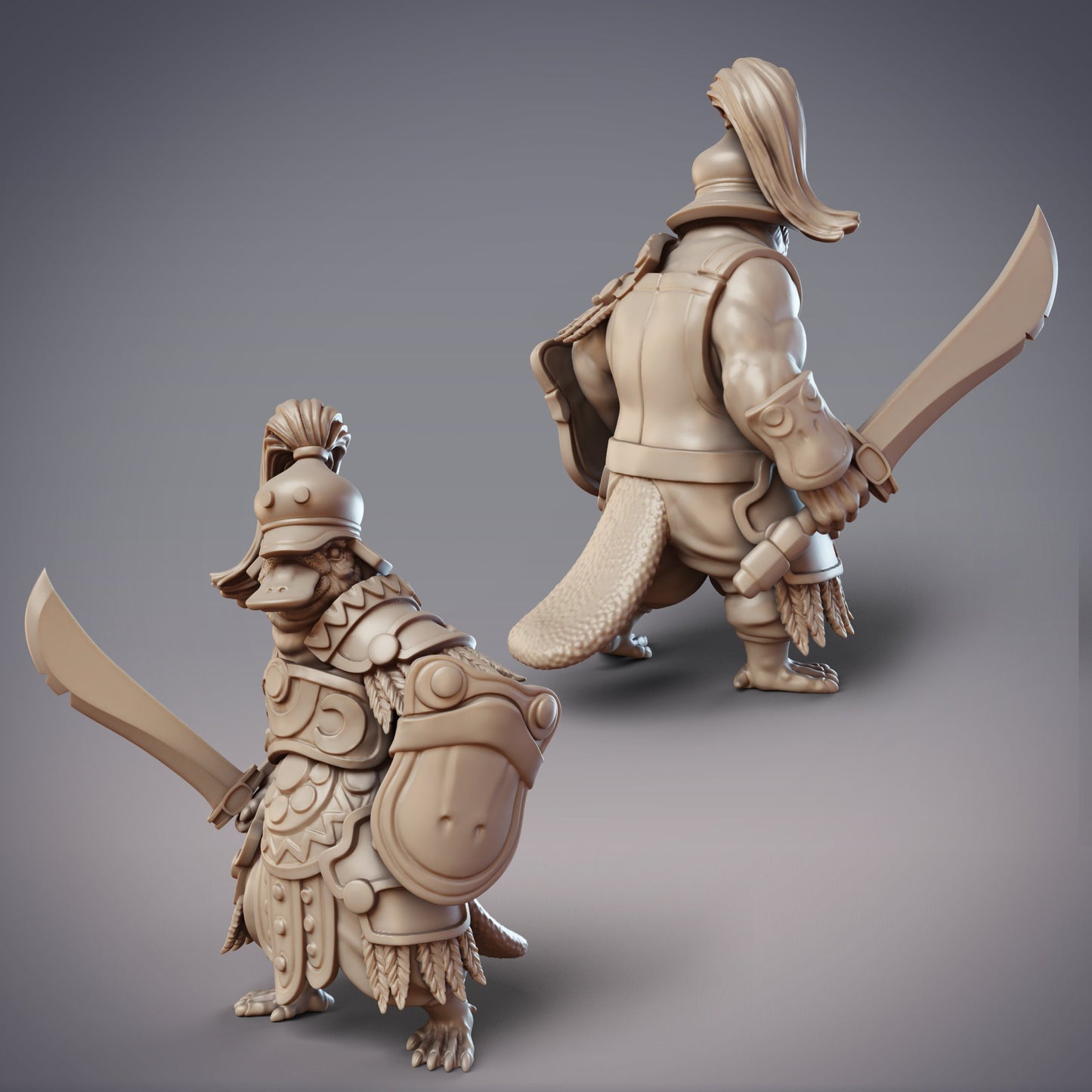 Boondaburra Labumar Ramman, Platypus Brute- CobraMode | Miniature | Wargaming | Roleplaying Games | 32mm | Gladiator Giant | Fighter | Buff
