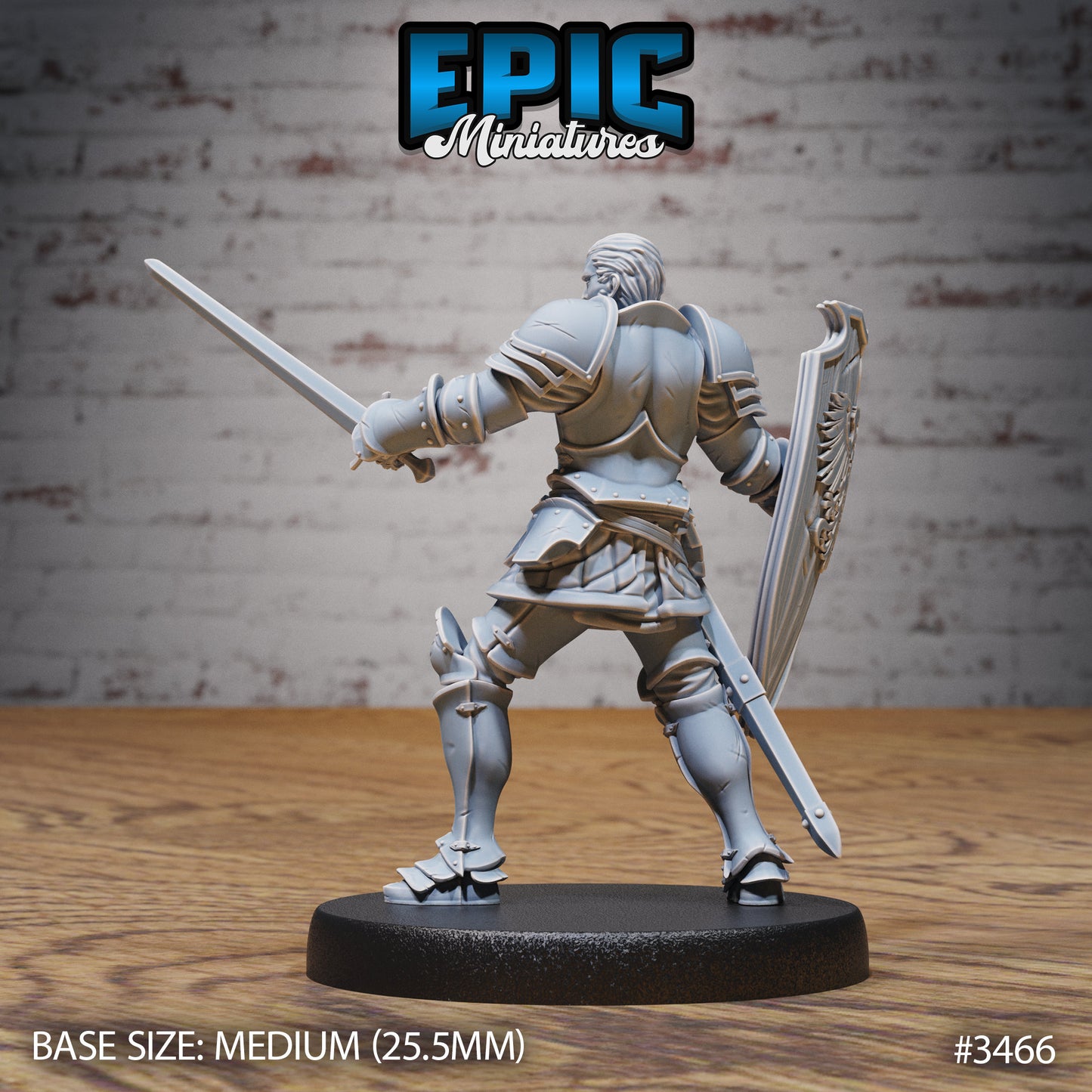 Knight Sit Tristan - Epic Miniatures | Ninth Age | 32mm | Chivalry Garden | Fighter | General | Captain | Commander