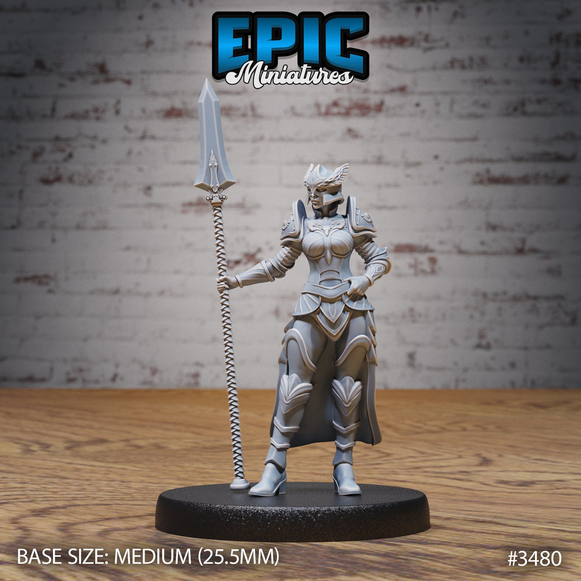 Knight Lady Grisella- Epic Miniatures | Ninth Age | 32mm | Chivalry Garden | Fighter | Guard | Soldier | paladin
