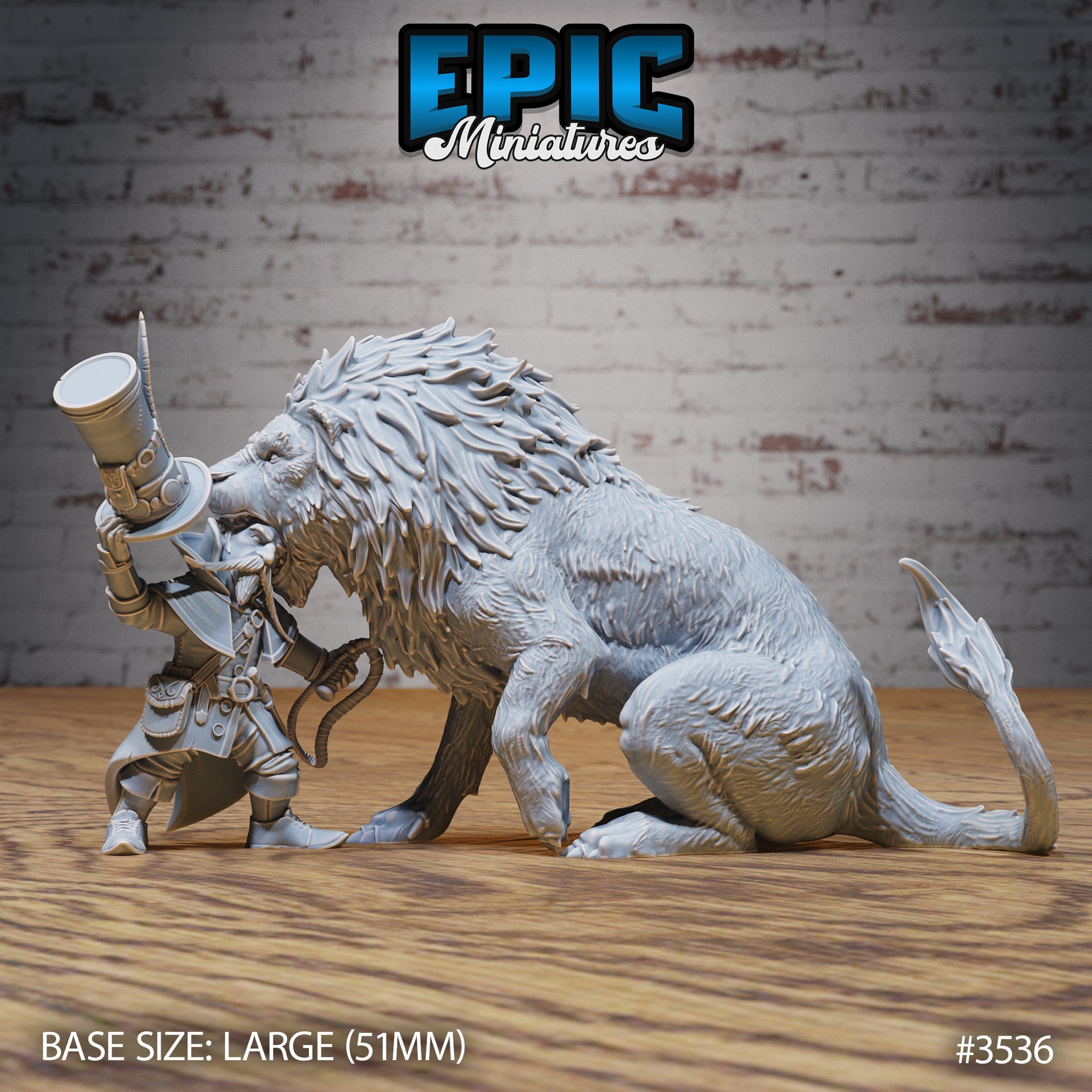 Halfling Animal Tamer - Epic Miniatures | Ninth Age | 32mm | Nightsky Carnival | Circus | Ringmaster | Lion | Whip