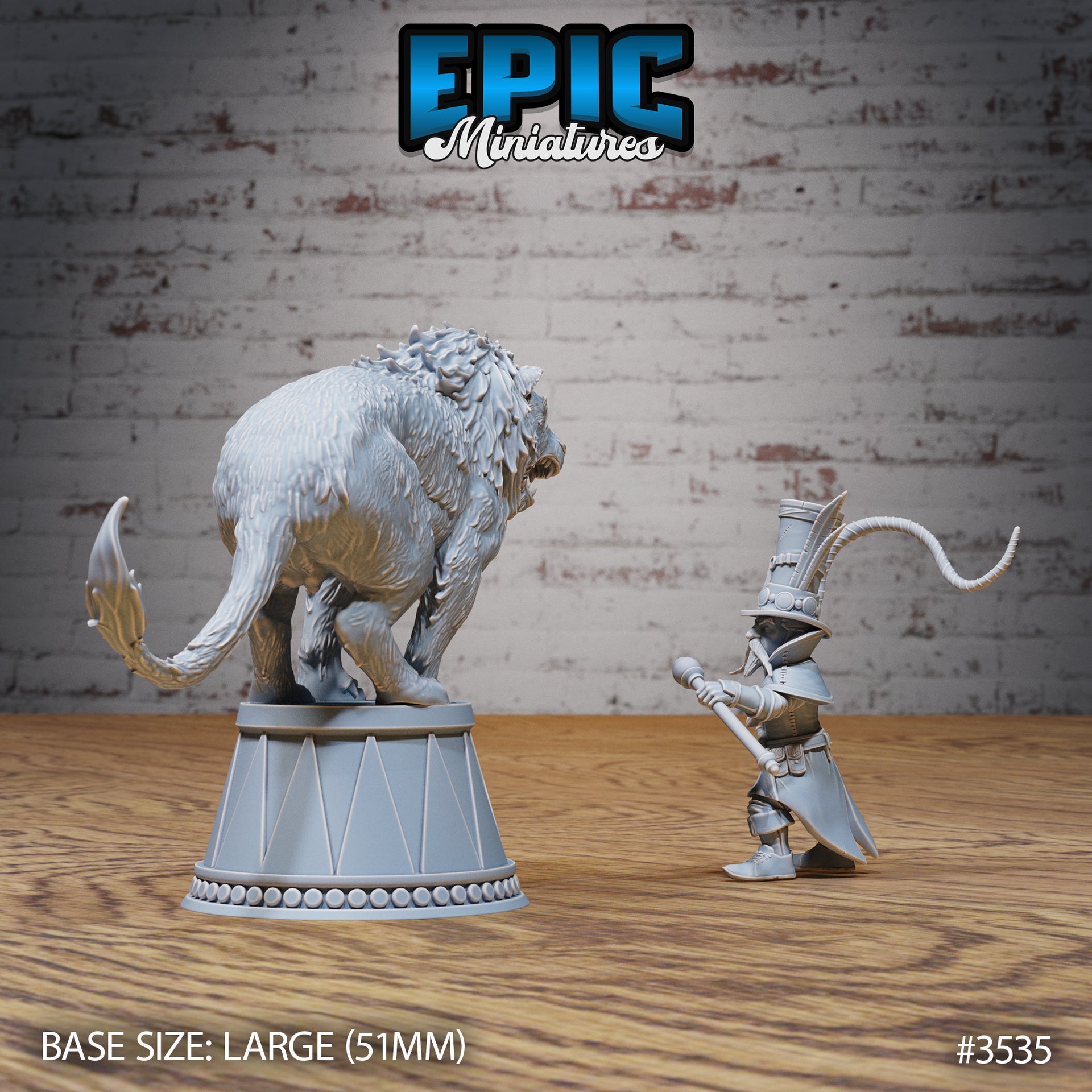 Halfling Animal Tamer - Epic Miniatures | Ninth Age | 32mm | Nightsky Carnival | Circus | Ringmaster | Lion | Whip