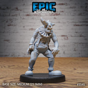Horror Clown - Epic Miniatures | Ninth Age | 32mm | Nightsky Carnival | Circus | Big Top | Performer | Juggler | Accordion | Hammer