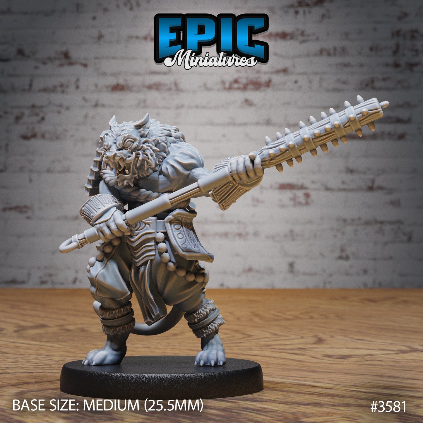 Tiger Folk Samurai - Epic Miniatures | Ninth Age | 32mm |Iron Fist Tournament | Swordsman | Monk | Fox